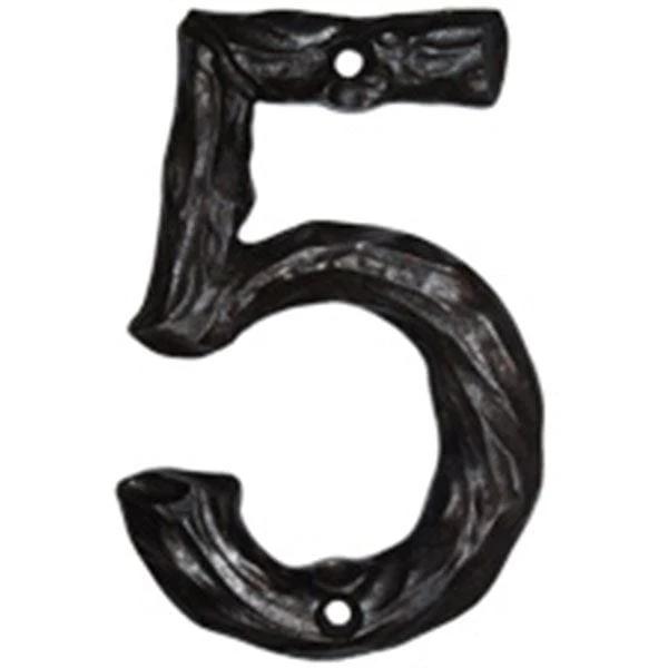 LHN5-N Log House Number 5, Nickel, 1 piece